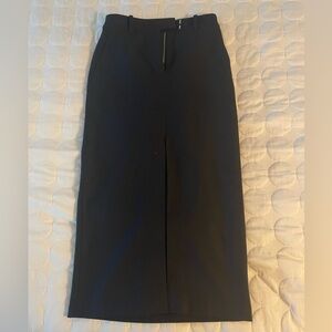 Pencil skirt with front slit from Aritzia. Maxi length on me and I am 5’4.